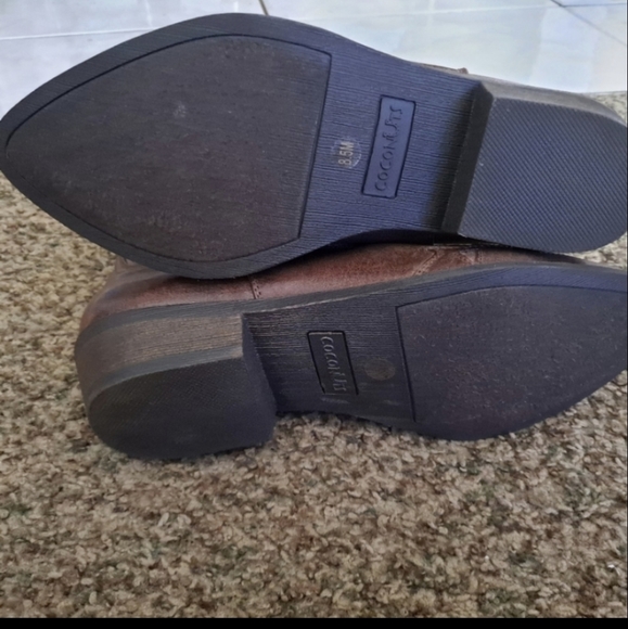 Coconuts by Matisse cimmaron brown and cream pointed Toe boots - Picture 2 of 11